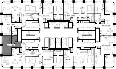 Планировка студии(квартира) площадью 24.9 квадратных метров в ЖК “ЖК СЕТ”