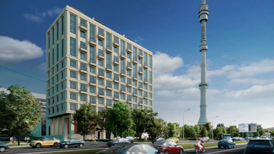 Планировка однокомнатной(апартаменты) площадью 57 квадратных метров в ЖК “ЖК Королева 13”