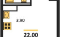 Планировка студии(квартира) площадью 22 квадратных метров в ЖК “ЖК Мытищи Парк”