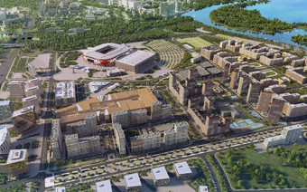 ЖК «Город на Реке Тушино-2018» с высоты птичьего полета