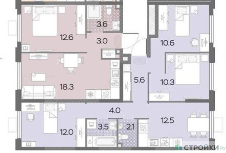Планировка квартиры, ID 290150