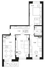Планировка квартиры, ID 549489