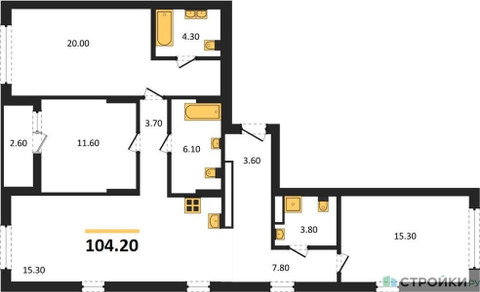 Планировка квартиры, ID 515821