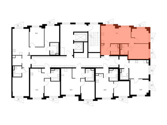 Планировка двухкомнатной(квартира) площадью 52.1 квадратных метров в ЖК “ЖК Онежский вал”