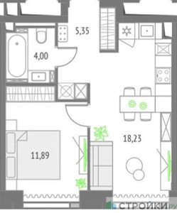 Планировка квартиры, ID 375522