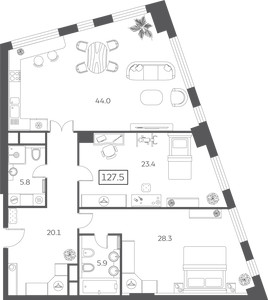 Планировка квартиры, ID 168405