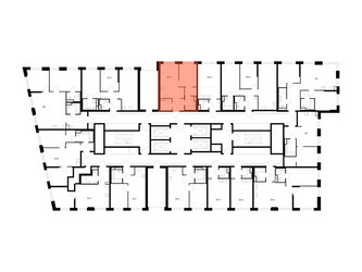 Планировка однокомнатной(квартира) площадью 38.8 квадратных метров в ЖК “ЖК 2-й Иртышский”