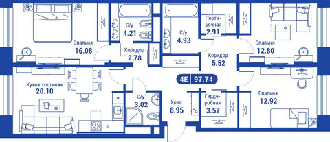 Планировка квартиры, ID 523041