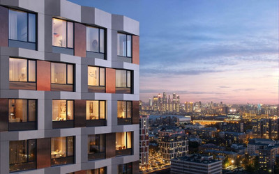 Планировка однокомнатной(квартира) площадью 45.7 квадратных метров в ЖК “ЖК Петровский парк II”