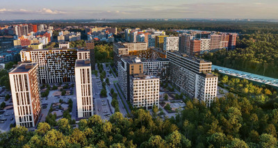 Планировка однокомнатной(квартира) площадью 36.7 квадратных метров в ЖК “ЖК Левел Лесной”