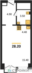 Планировка апартаментов, ID 274902