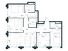 Планировка 4+ комнатной(квартира) площадью 109.4 квадратных метров в “ЖК Level Бауманская”
