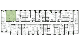 Планировка однокомнатной(квартира) площадью 39.8 квадратных метров в “ЖК Пушкино Град”