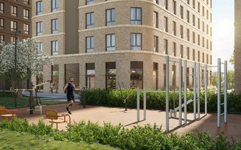 Спортивная площадка в “Левел Нижегородская”