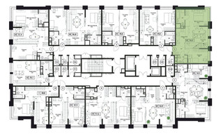 Планировка трехкомнатной(квартира) площадью 54 квадратных метров в “ЖК Пушкино Град”