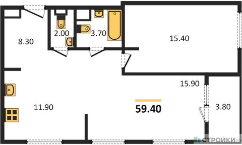 Планировка квартиры, ID 242169