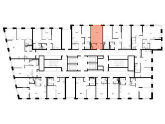 Планировка студии(квартира) площадью 24.4 квадратных метров в ЖК “ЖК 2-й Иртышский”
