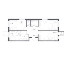 Планировка трехкомнатной(квартира) площадью 81.15 квадратных метров в “ЖК Мытищи Парк”