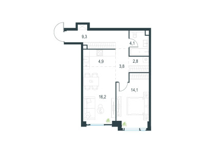Планировка квартиры, ID 534991