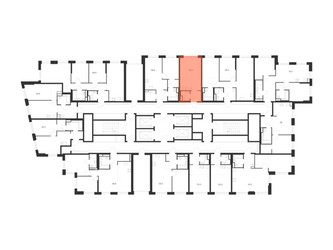 Планировка студии(квартира) площадью 24.4 квадратных метров в ЖК “ЖК 2-й Иртышский”