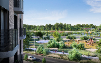 Озеленение в ЖК "Новые Ватутинки"