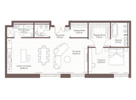Планировка однокомнатной(квартира) площадью 105.9 квадратных метров в “Жилой дом Кло 17”