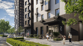 Входная группа в ЖК “EVO”