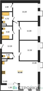 Планировка квартиры, ID 435332