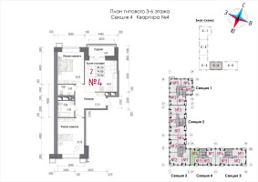 Планировка двухкомнатной(квартира) площадью 78.1 квадратных метров в “ЖК Art (АРТ)”