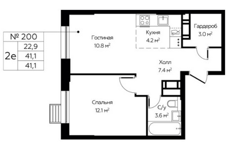 Планировка квартиры, ID 211878