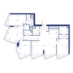 Планировка трехкомнатной(квартира) площадью 120.9 квадратных метров в ЖК “ЖК ХАЙДАУТ”