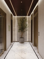 Зона ожидания лифта в ЖК “VERY на Миклухо-Маклая”