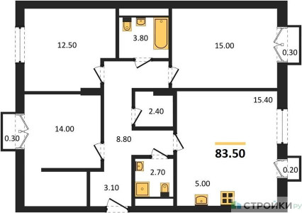 Планировка квартиры, ID 543008