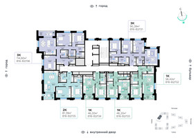 Планировка трехкомнатной(квартира) площадью 90.39 квадратных метров в “СберСити в Рублево-Архангельском”