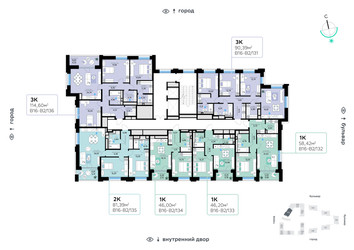 Планировка трехкомнатной(квартира) площадью 90.39 квадратных метров в ЖК “СберСити в Рублево-Архангельском”