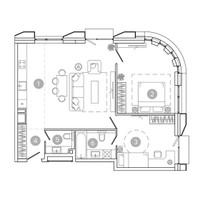 Планировка трехкомнатной(квартира) площадью 80.1 квадратных метров в “ЖК УНО Соколиная гора”