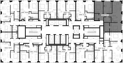 Планировка трехкомнатной(квартира) площадью 82.1 квадратных метров в ЖК “ЖК SET (Сет)”