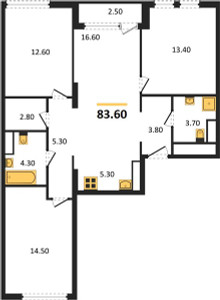 Планировка квартиры, ID 115572