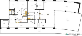 Планировка трехкомнатной(квартира) площадью 358.1 квадратных метров в “ЖК Nicole (Николь)”