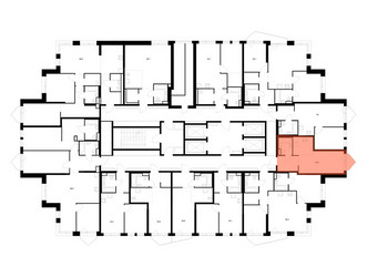 Планировка студии(квартира) площадью 29.3 квадратных метров в ЖК “ЖК Строгино 360”