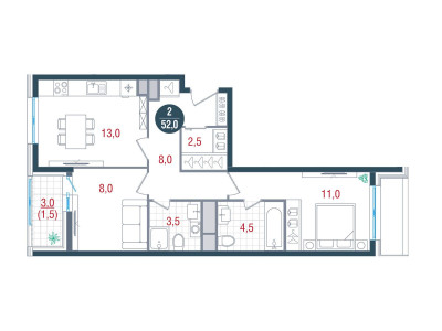 Планировка квартиры, ID 430905