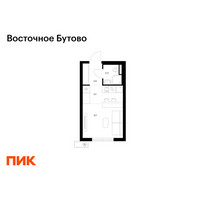 Планировка студии(квартира) площадью 20 квадратных метров в “ЖК Восточное Бутово”
