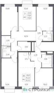 Планировка квартиры, ID 355709