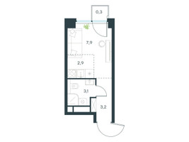 Планировка студии(квартира) площадью 17.4 квадратных метров в “ЖК Level Звенигородская”