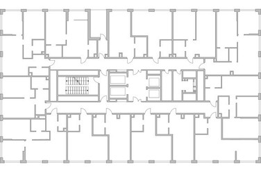 Планировка трехкомнатной(квартира) площадью 59.22 квадратных метров в ЖК “ЖК Мневники от Гранель”