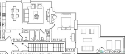 Планировка двухкомнатной(квартира) площадью 107.1 квадратных метров в ЖК “ЖК RED7”