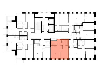 Планировка однокомнатной(квартира) площадью 34.2 квадратных метров в ЖК “ЖК Строгино 360”