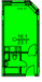 Планировка студии(квартира) площадью 23.1 квадратных метров в “ЖК Березовая роща”