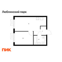 Планировка однокомнатной(квартира) площадью 31.8 квадратных метров в “ЖК Люблинский парк”