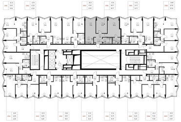 Планировка двухкомнатной(квартира) площадью 68.8 квадратных метров в ЖК “Дом премиум-класса МИРА”